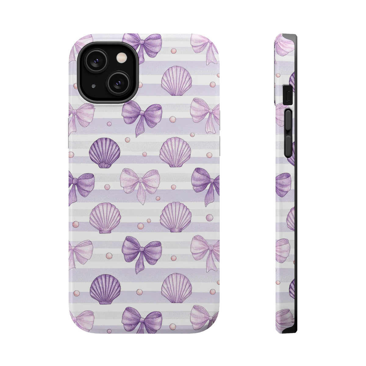 Lilac Seashell MagSafe case for iPhone 14 Plus, glossy finish