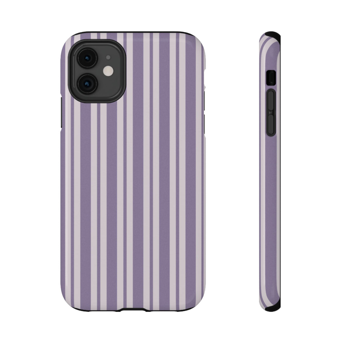 Lilac Stripe protective phone case for iPhone 11, glossy finish