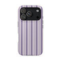 Lilac Stripe MagSafe case for iPhone 18 Pro, glossy finish