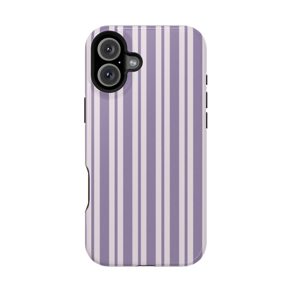 Lilac Stripe MagSafe case for iPhone 16 Plus, glossy finish