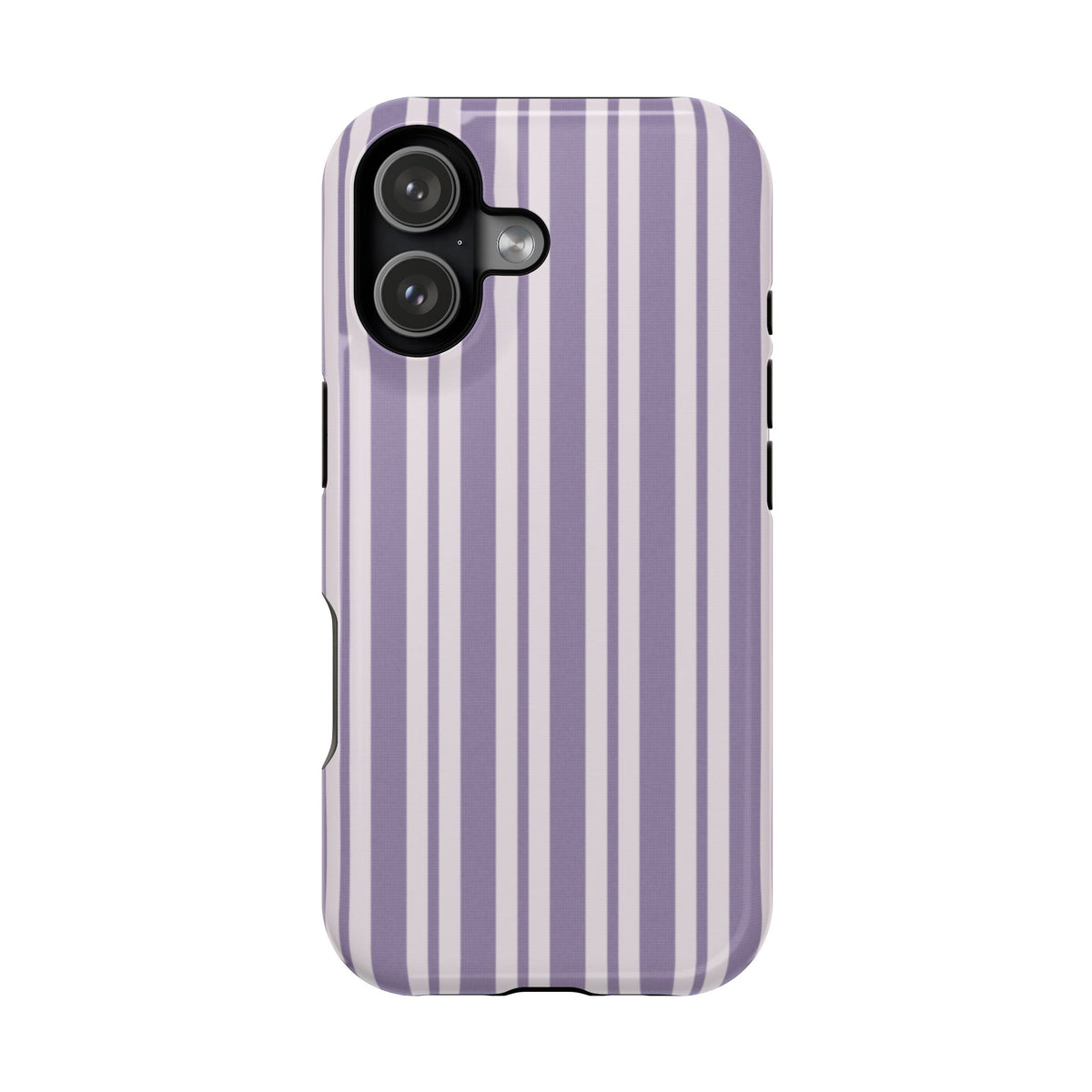 Lilac Stripe MagSafe case for iPhone 17, glossy finish
