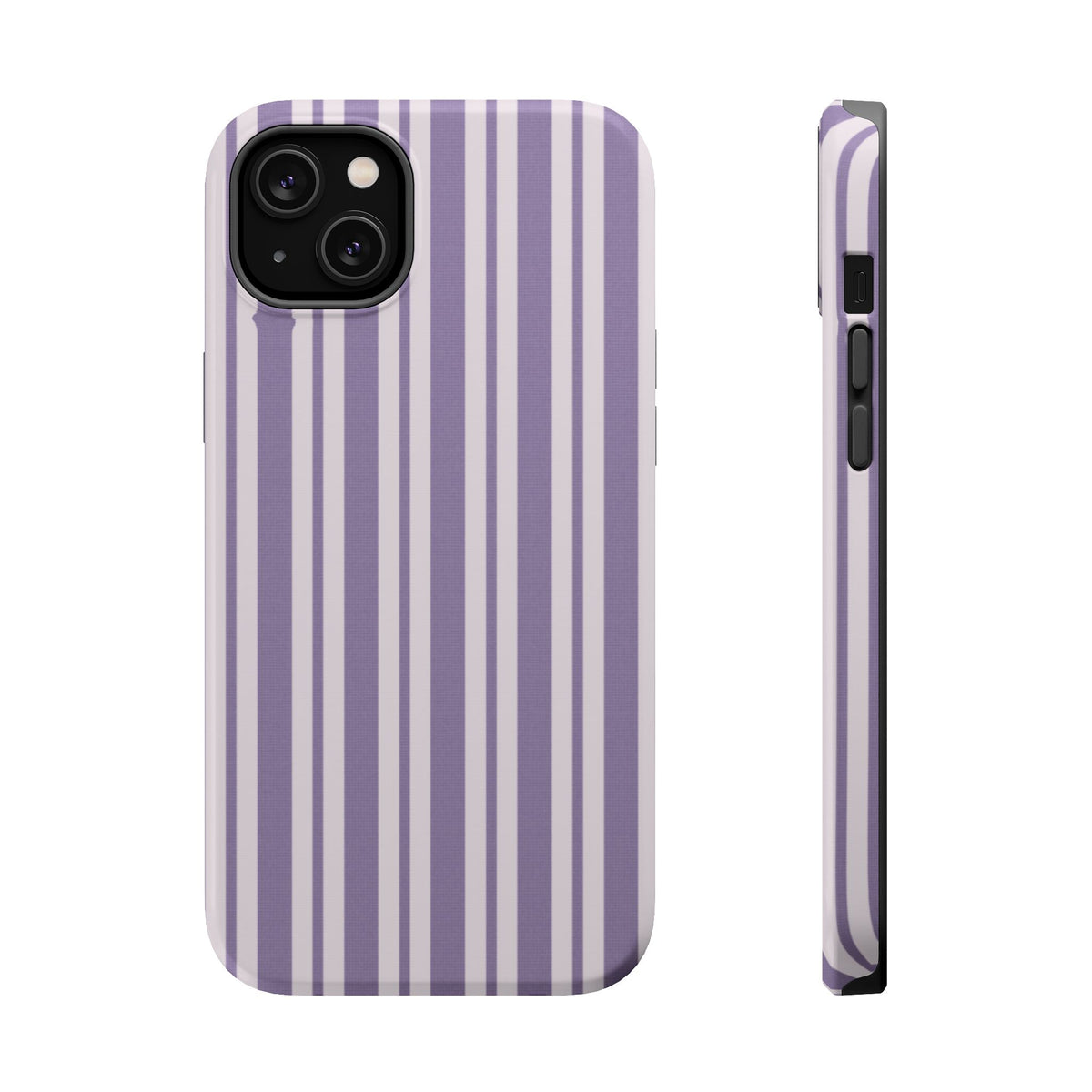 Lilac Stripe MagSafe case for iPhone 14 Plus, glossy finish
