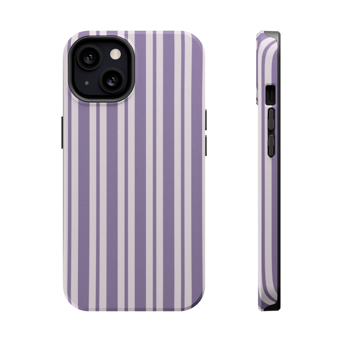Lilac Stripe MagSafe case for iPhone 13, glossy finish