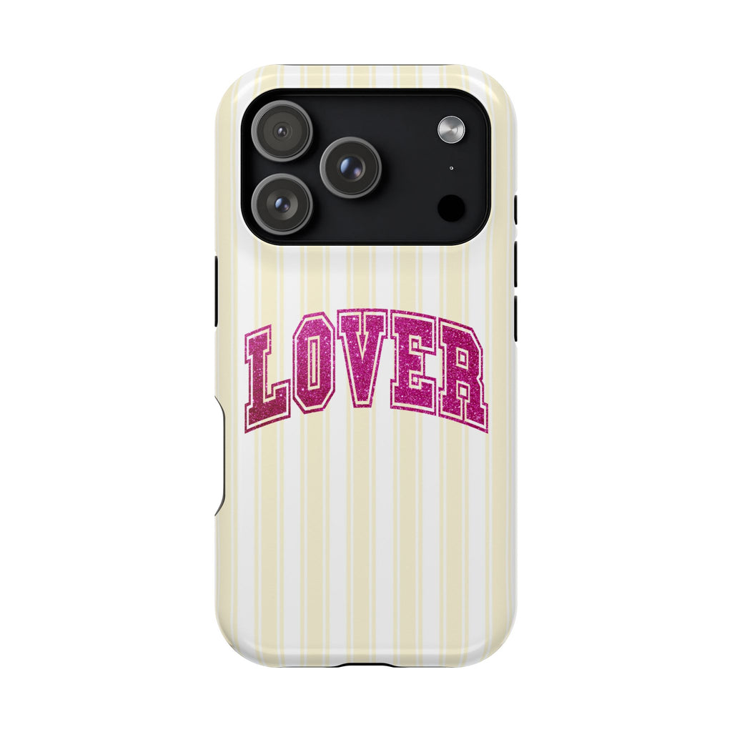 Lover Varsity protective phone case for iPhone 18 Pro, glossy finish