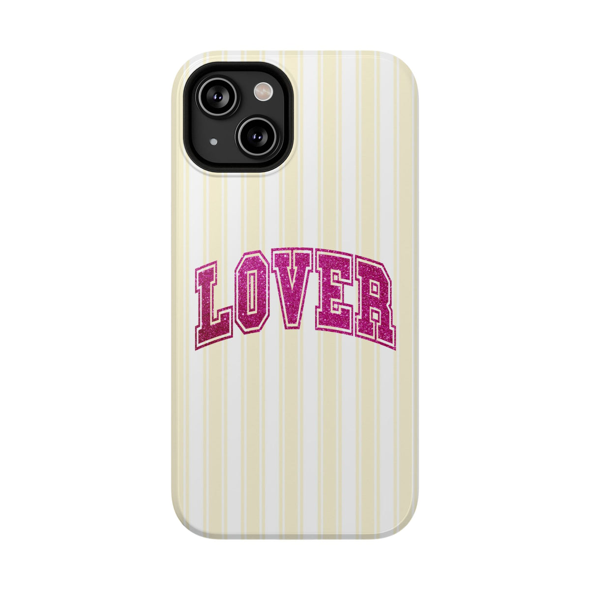 Lover Varsity protective phone case for iPhone 14, glossy finish