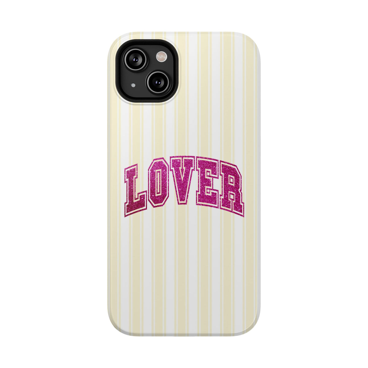 Lover Varsity protective phone case for iPhone 14 Plus, glossy finish