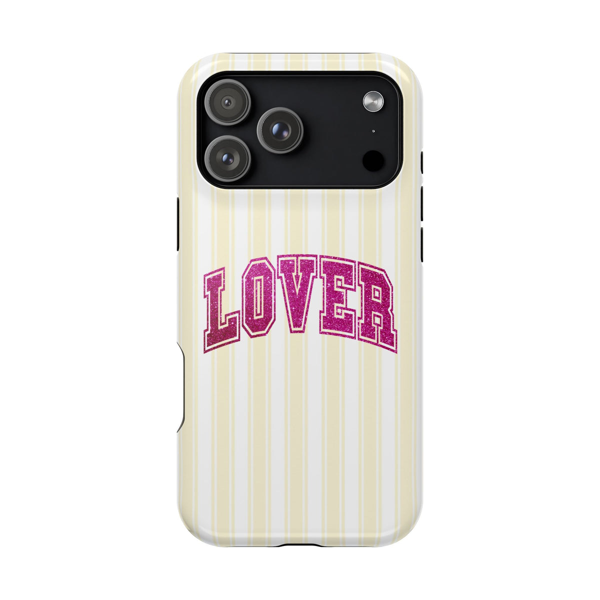 Lover Varsity protective phone case for iPhone 17 Pro Max, glossy finish