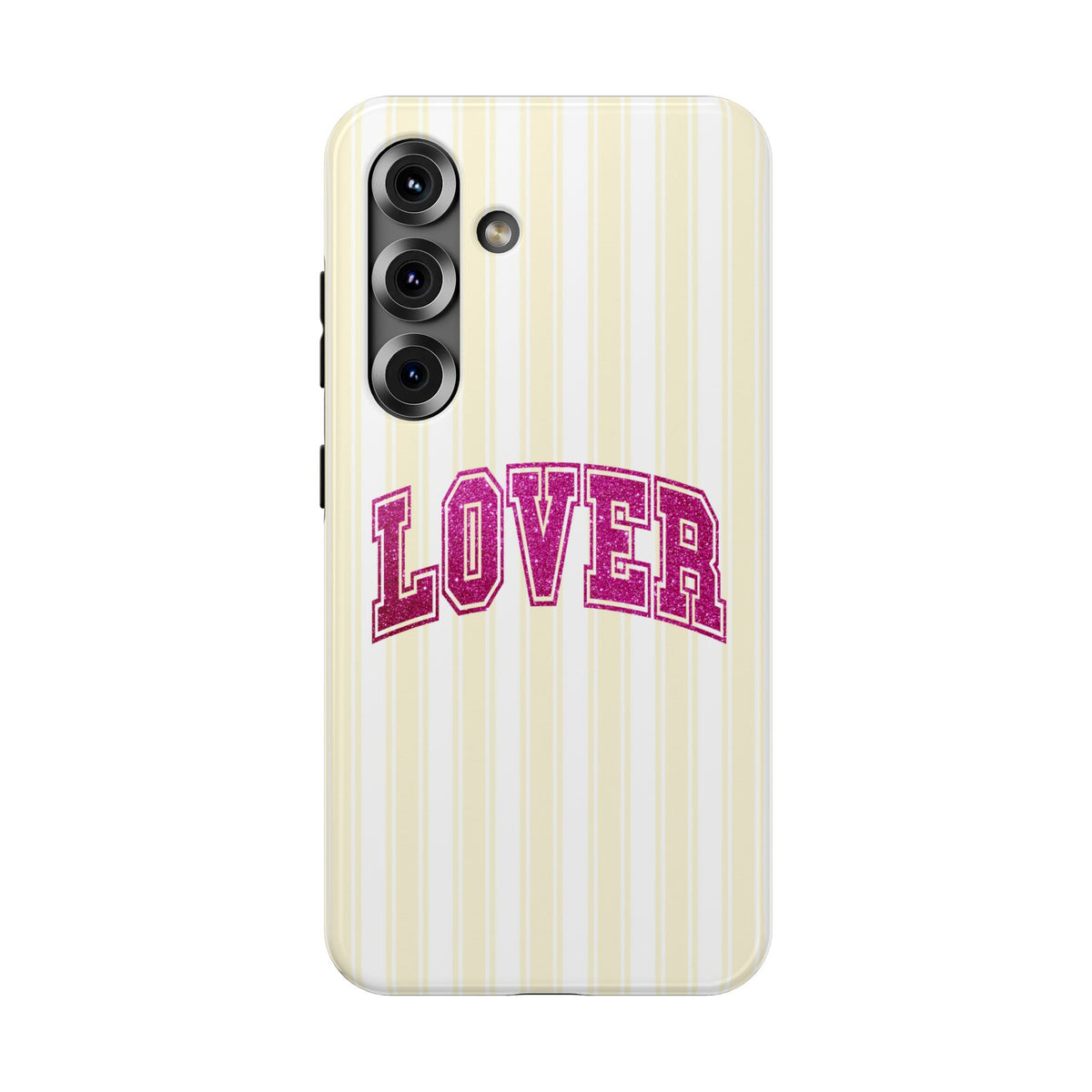 Lover Varsity protective phone case for Samsung Galaxy S25, glossy finish