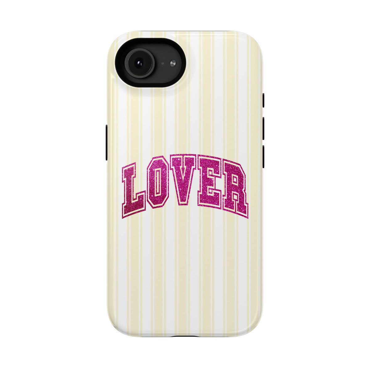 Lover Varsity protective phone case for iPhone 16e, glossy finish