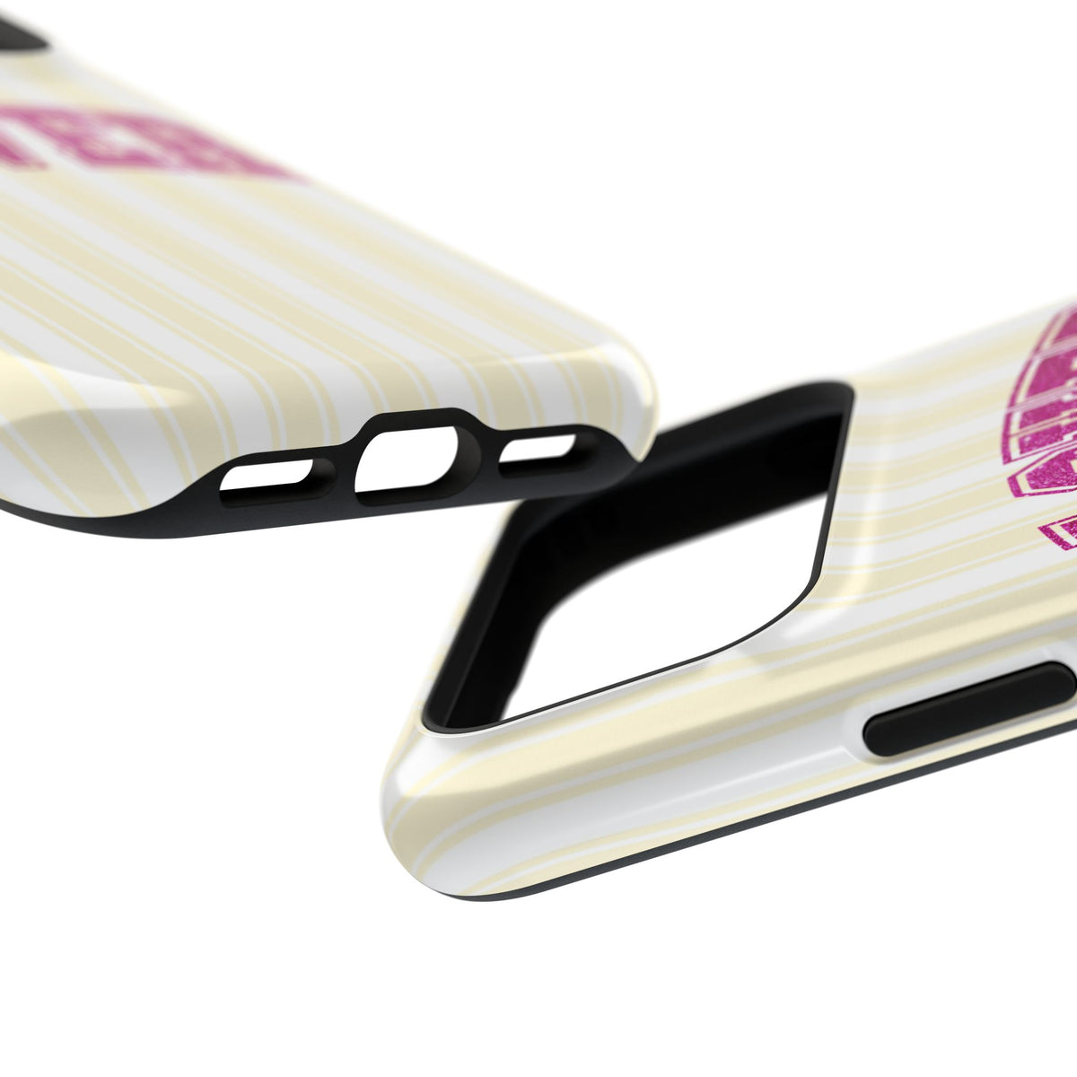 Lover Varsity protective phone case, close-up at an angle
