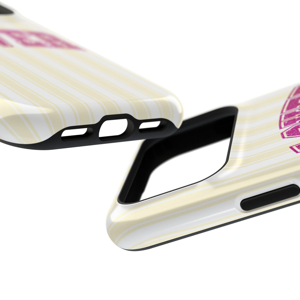 Lover Varsity MagSafe case, close-up at an angle