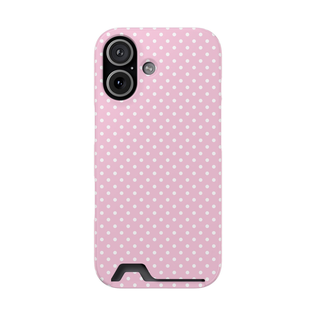 Micro Dot phone case with card holder for iPhone 17, glossy finish