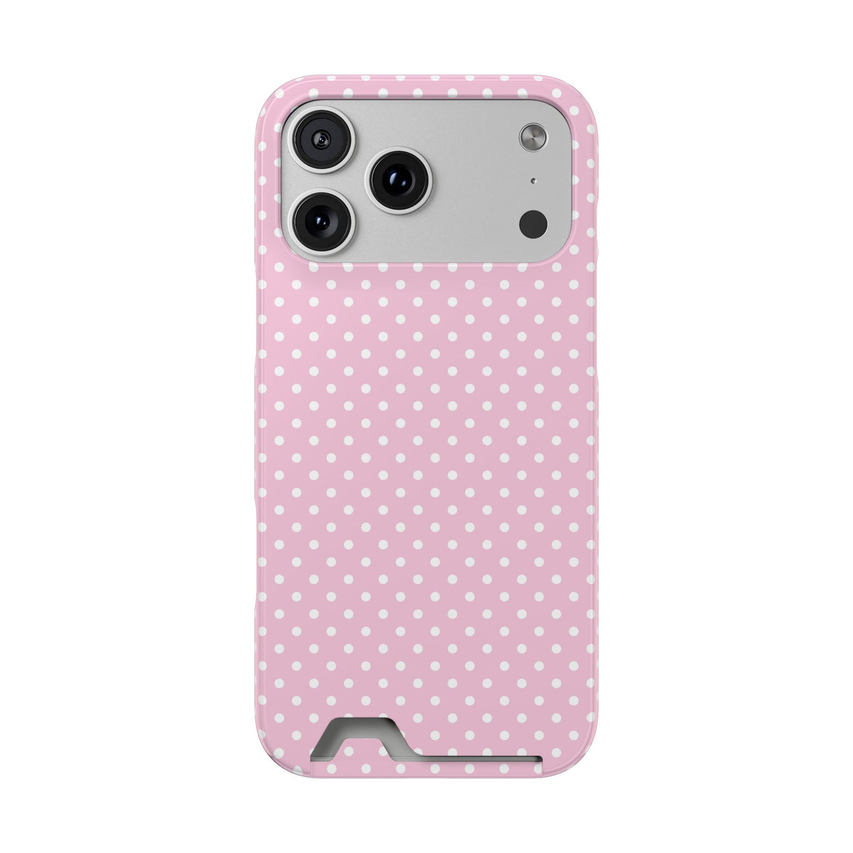 Micro Dot phone case with card holder for iPhone 17 Pro Max, glossy finish