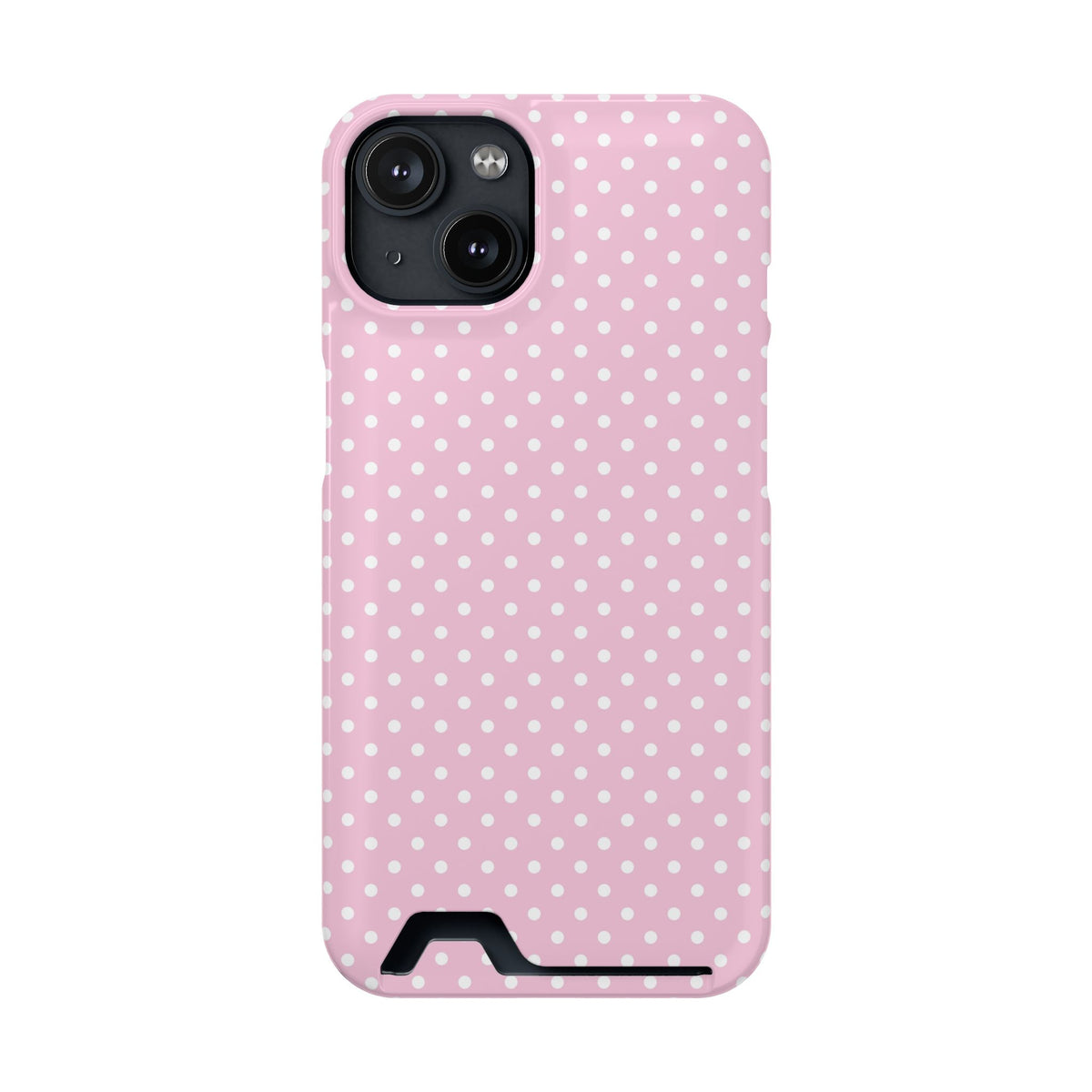 Micro Dot phone case with card holder for iPhone 14, glossy finish