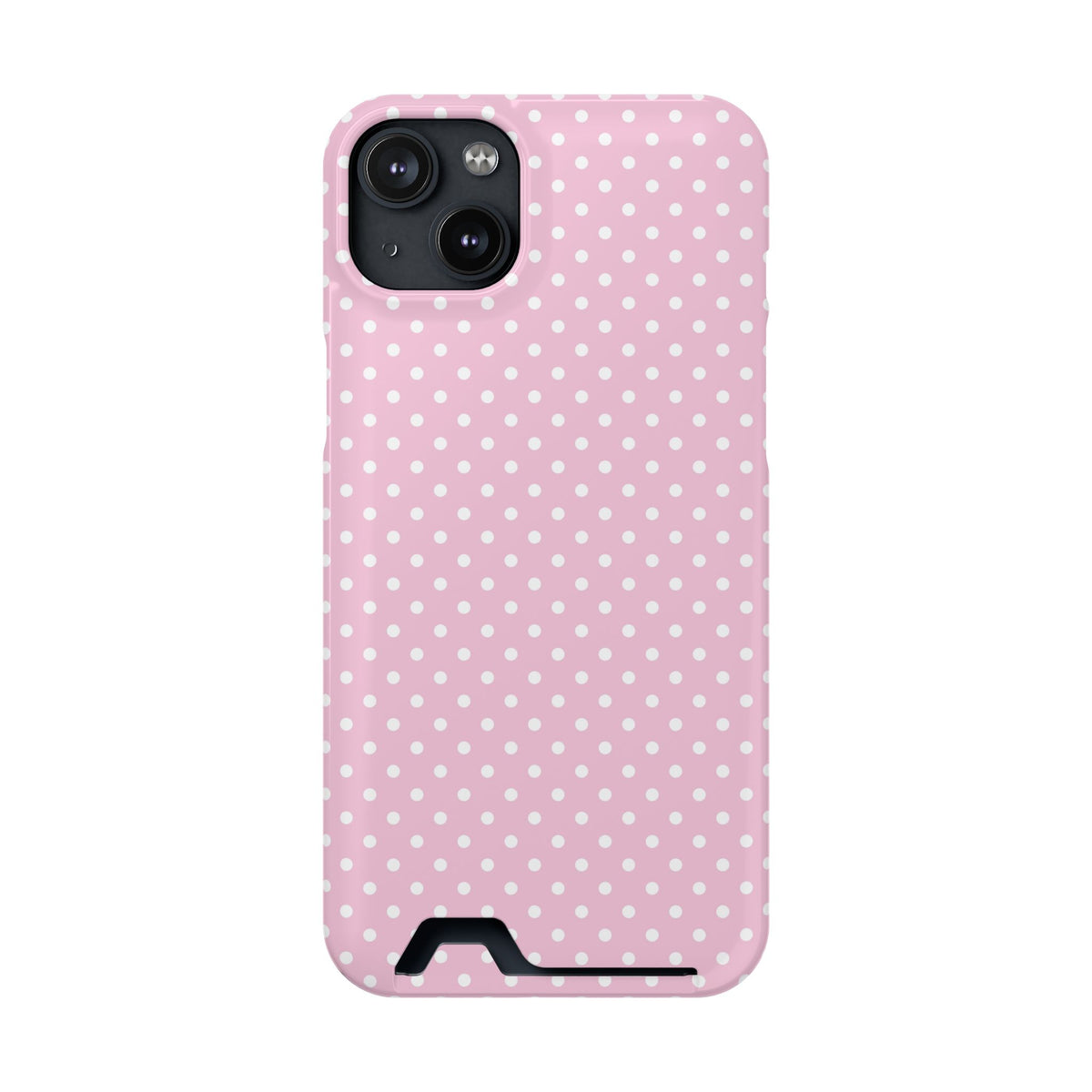 Micro Dot phone case with card holder for iPhone 14 Plus, glossy finish