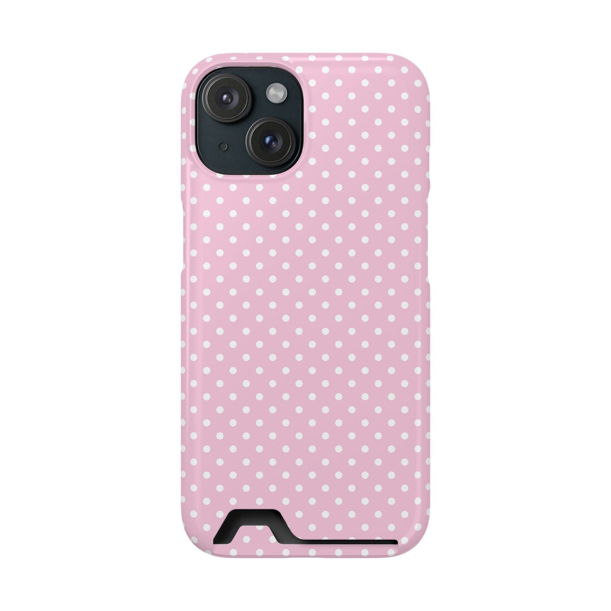 Micro Dot phone case with card holder for iPhone 15, glossy finish