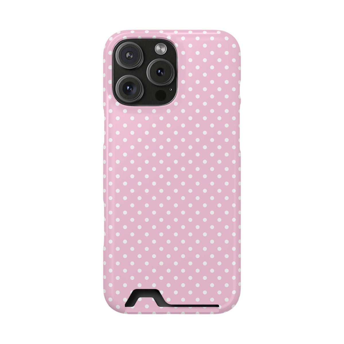 Micro Dot phone case with card holder for iPhone 16 Pro Max, glossy finish