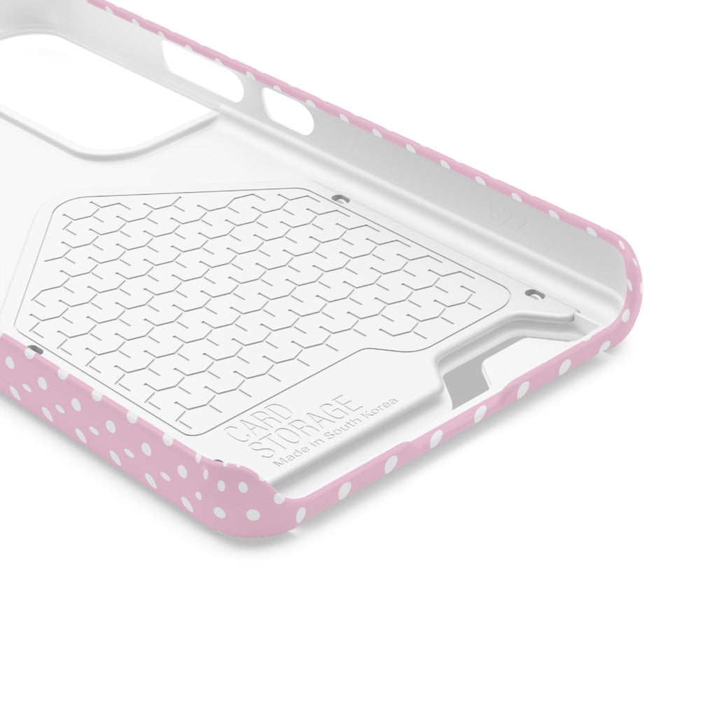 Micro Dot phone case with card holder, close-up of the inside
