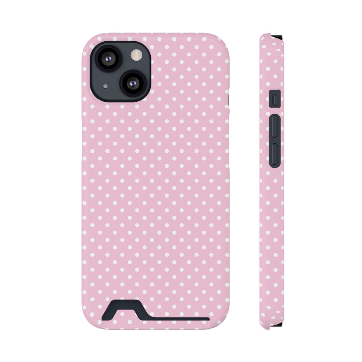 Micro Dot phone case with card holder for iPhone 13, glossy finish