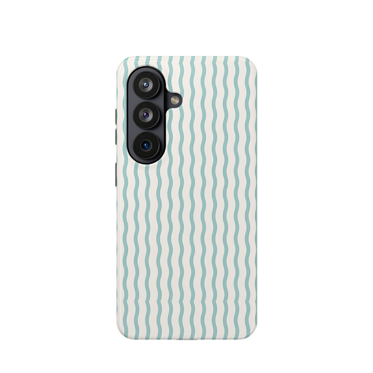 Mint Wave Stripe MagSafe case for Samsung Galaxy S26, glossy finish