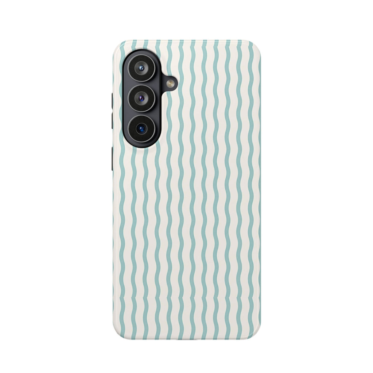 Mint Wave Stripe MagSafe case for Samsung Galaxy S26 Plus, glossy finish