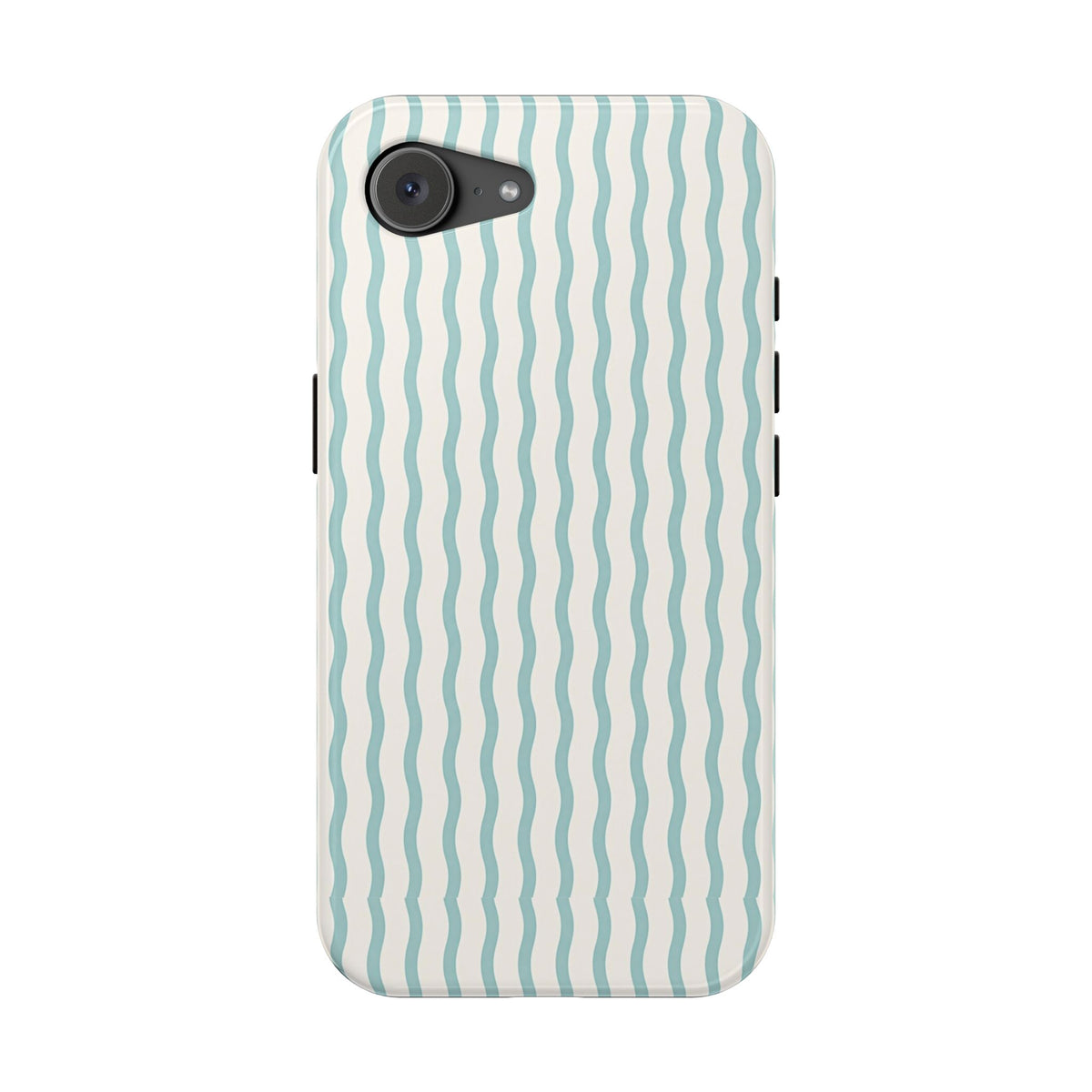 Mint Wave Stripe MagSafe case for iPhone 17e, glossy finish