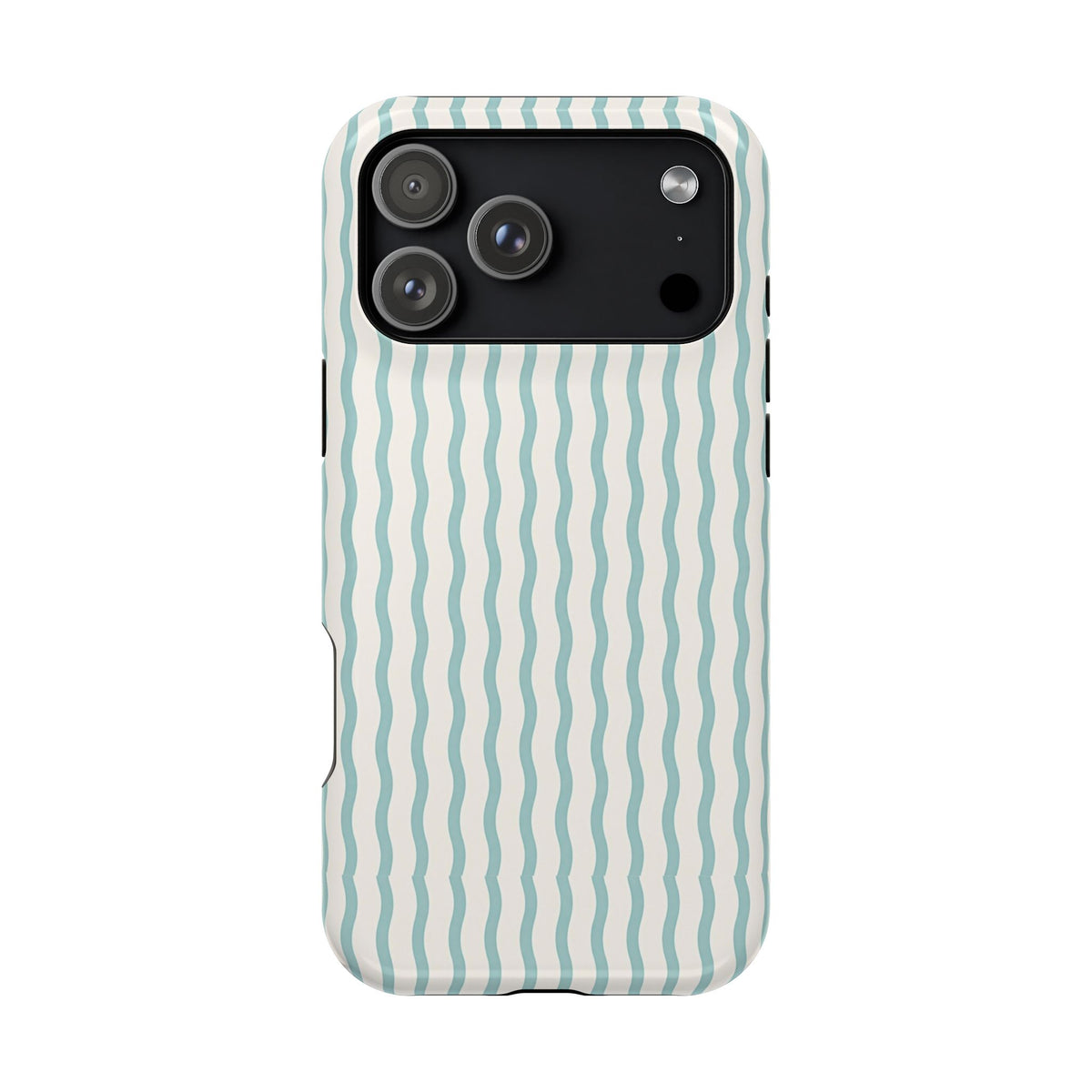 Mint Wave Stripe MagSafe case for iPhone 18 Pro Max, glossy finish
