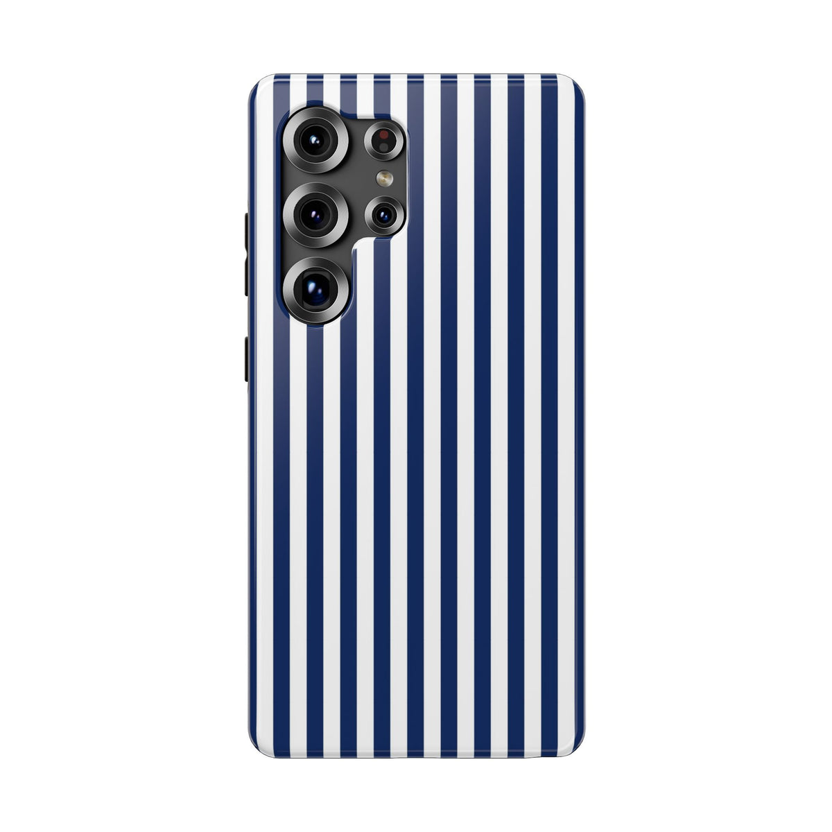 Navy Stripe protective phone case for Samsung Galaxy S25 Ultra, glossy finish