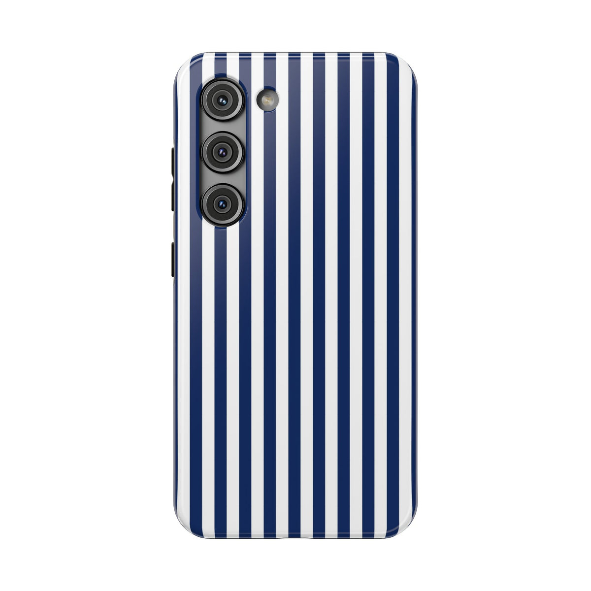 Navy Stripe protective phone case for Samsung Galaxy S23, glossy finish