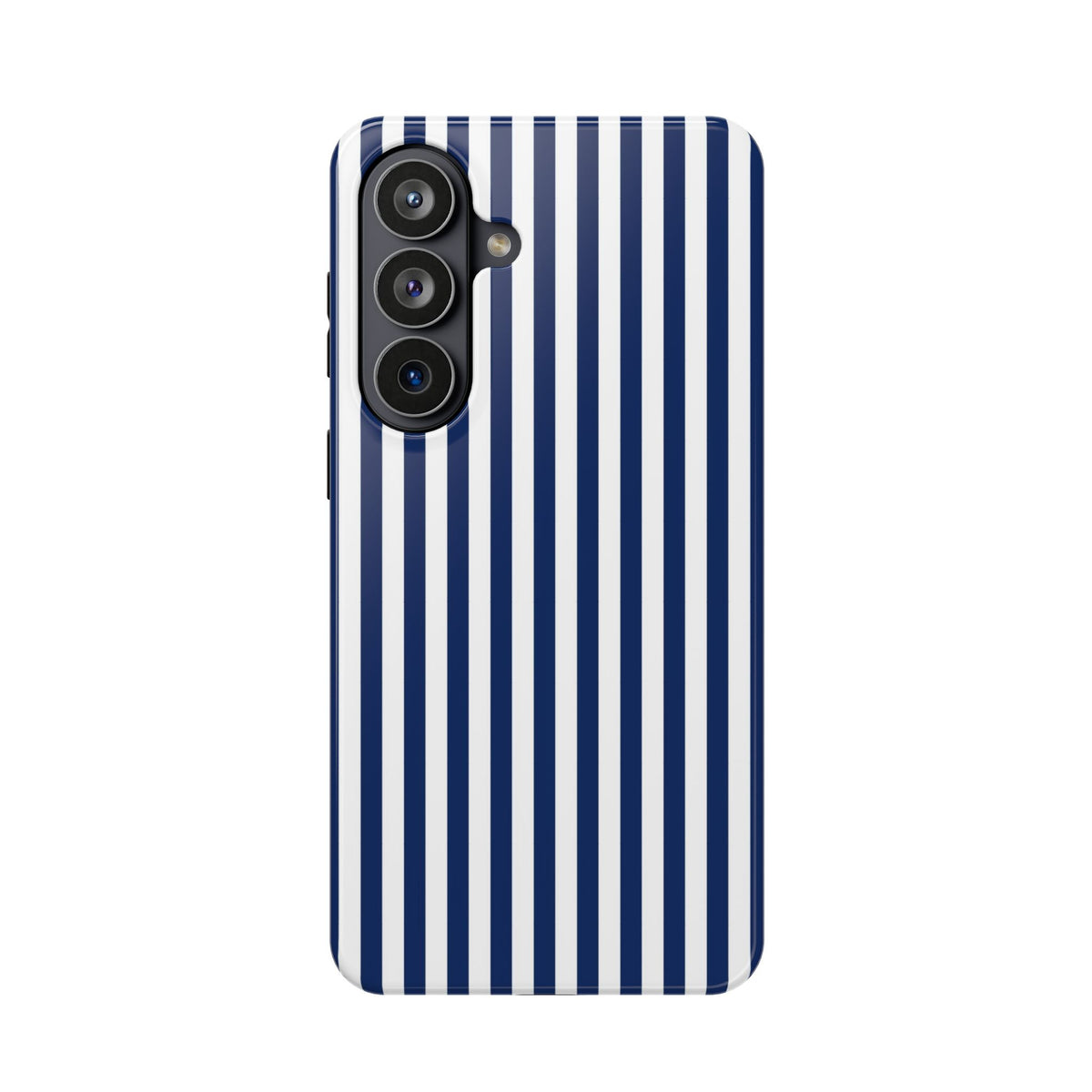 Navy Stripe MagSafe case for Samsung Galaxy S26 Plus, glossy finish