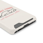 Nope Not Today phone case with card holder, close-up of the card slot