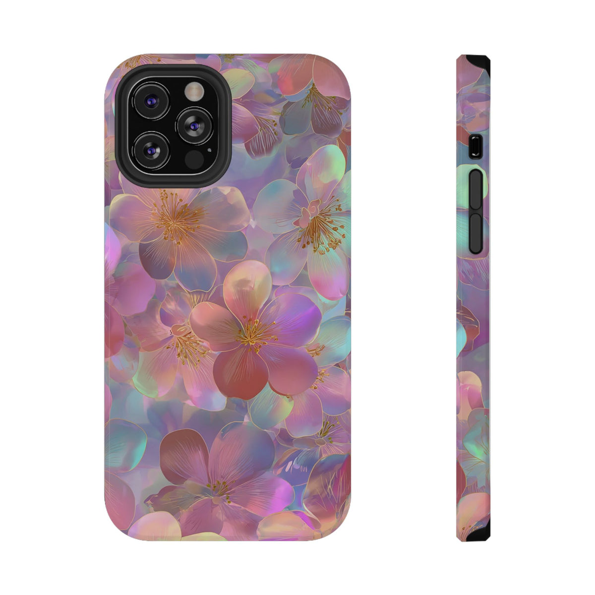 Opal Blossom protective phone case for iPhone 12 Pro, glossy finish