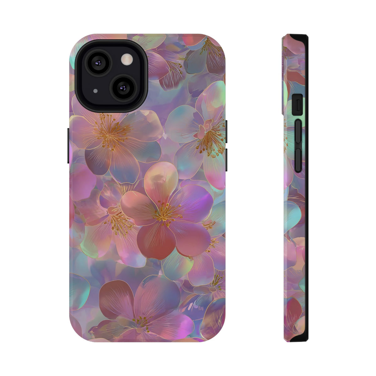 Opal Blossom protective phone case for iPhone 13, glossy finish
