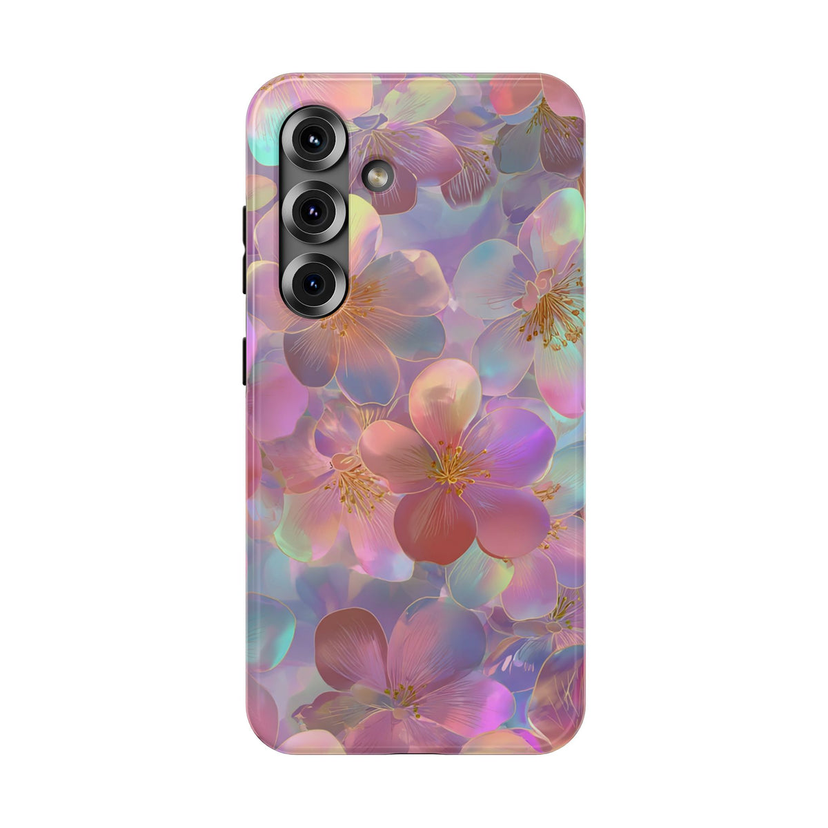 Opal Blossom protective phone case for Samsung Galaxy S25, glossy finish