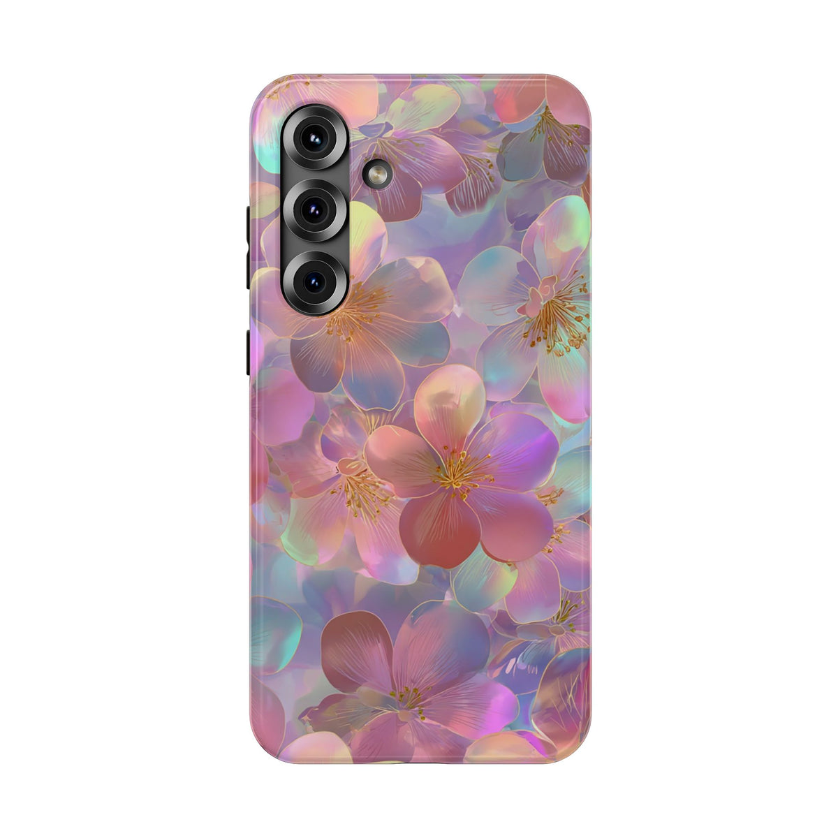 Opal Blossom protective phone case for Samsung Galaxy S25 Plus, glossy finish