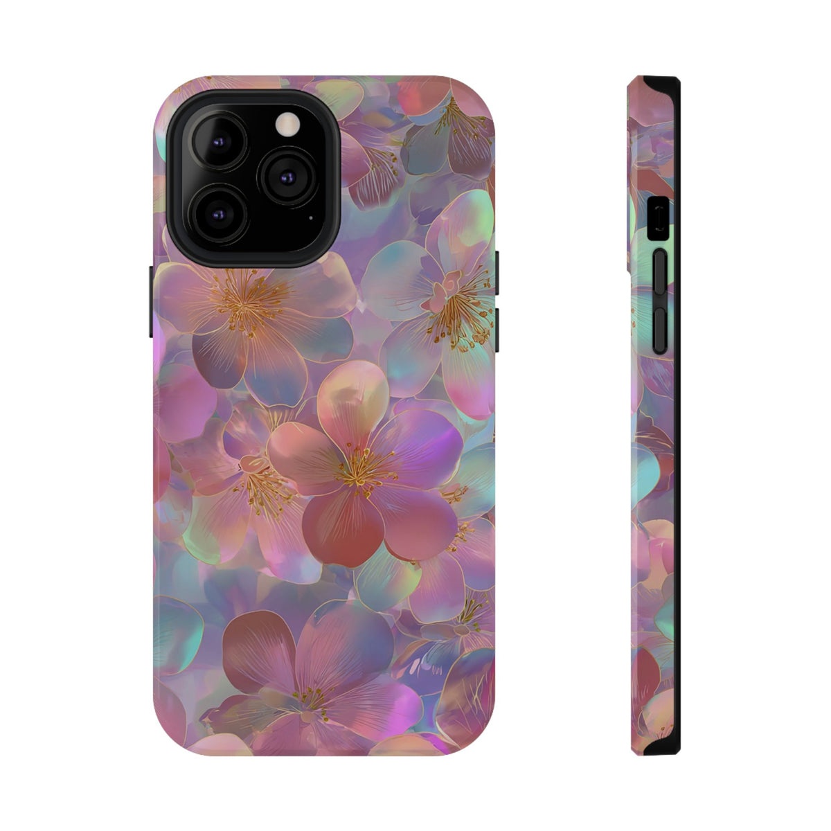 Opal Blossom protective phone case for iPhone 13 Pro Max, glossy finish