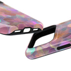 Opal Blossom protective phone case, close-up at an angle