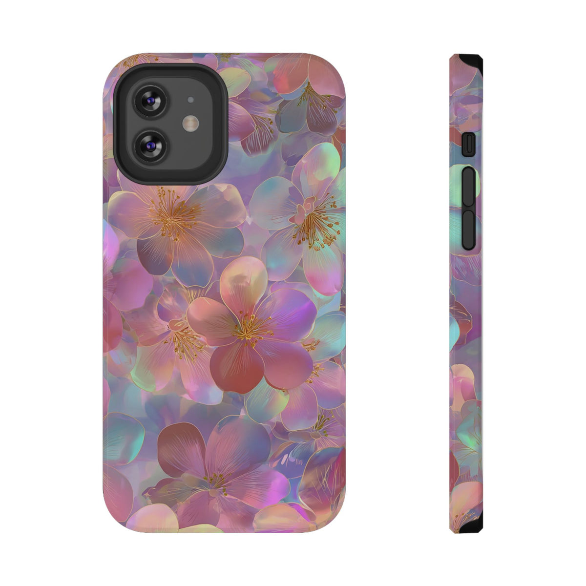 Opal Blossom protective phone case for iPhone 12, glossy finish