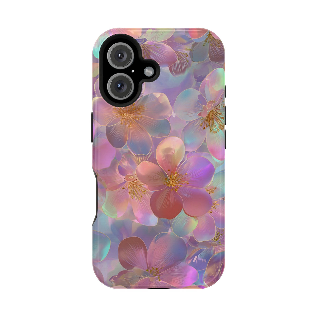Opal Blossom MagSafe case for iPhone 16, glossy finish