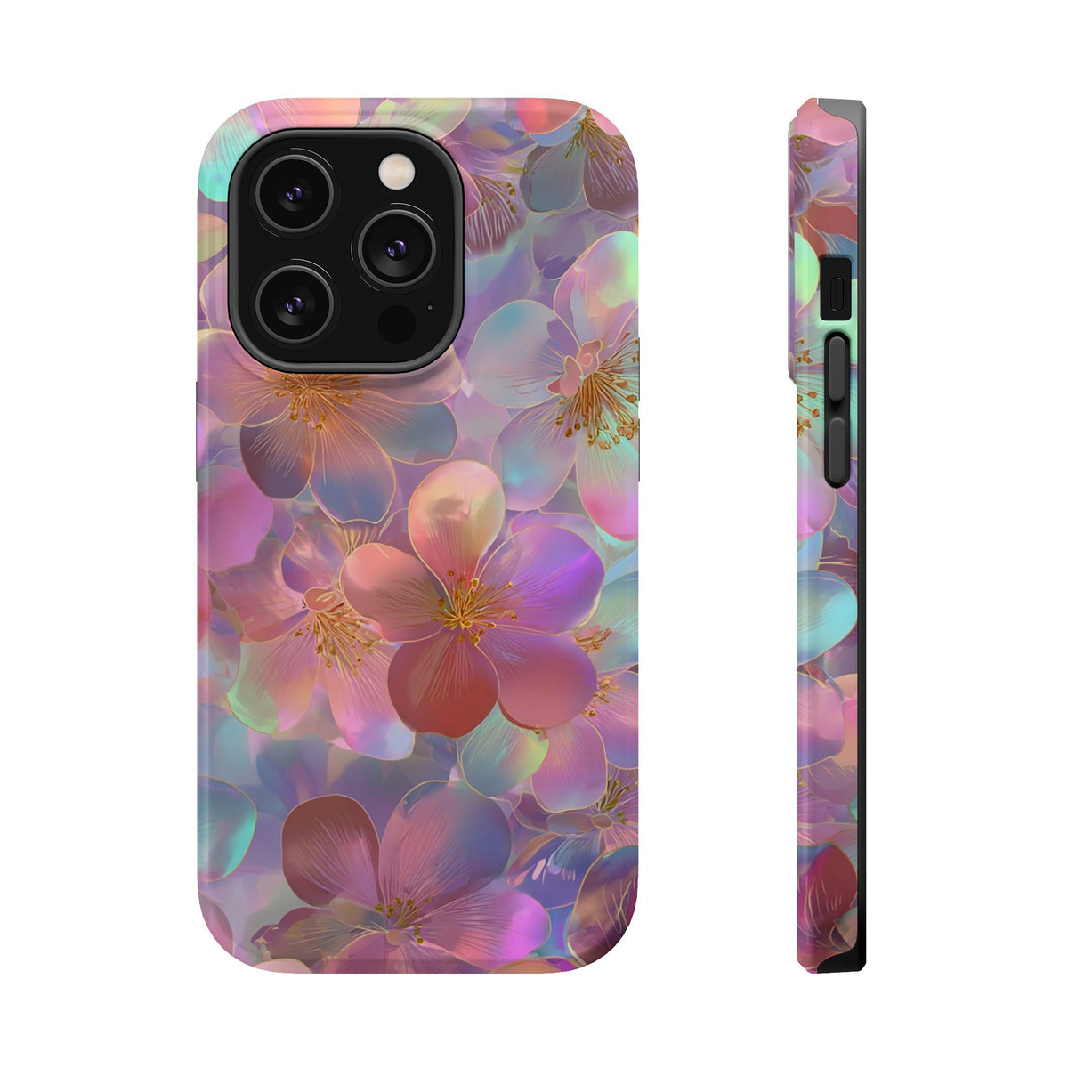 Opal Blossom MagSafe case for iPhone 14 Pro, glossy finish