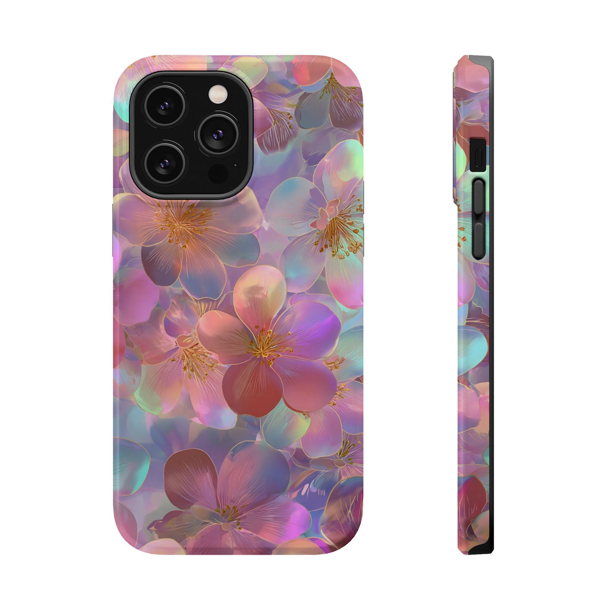Opal Blossom MagSafe case for iPhone 14 Pro Max, glossy finish