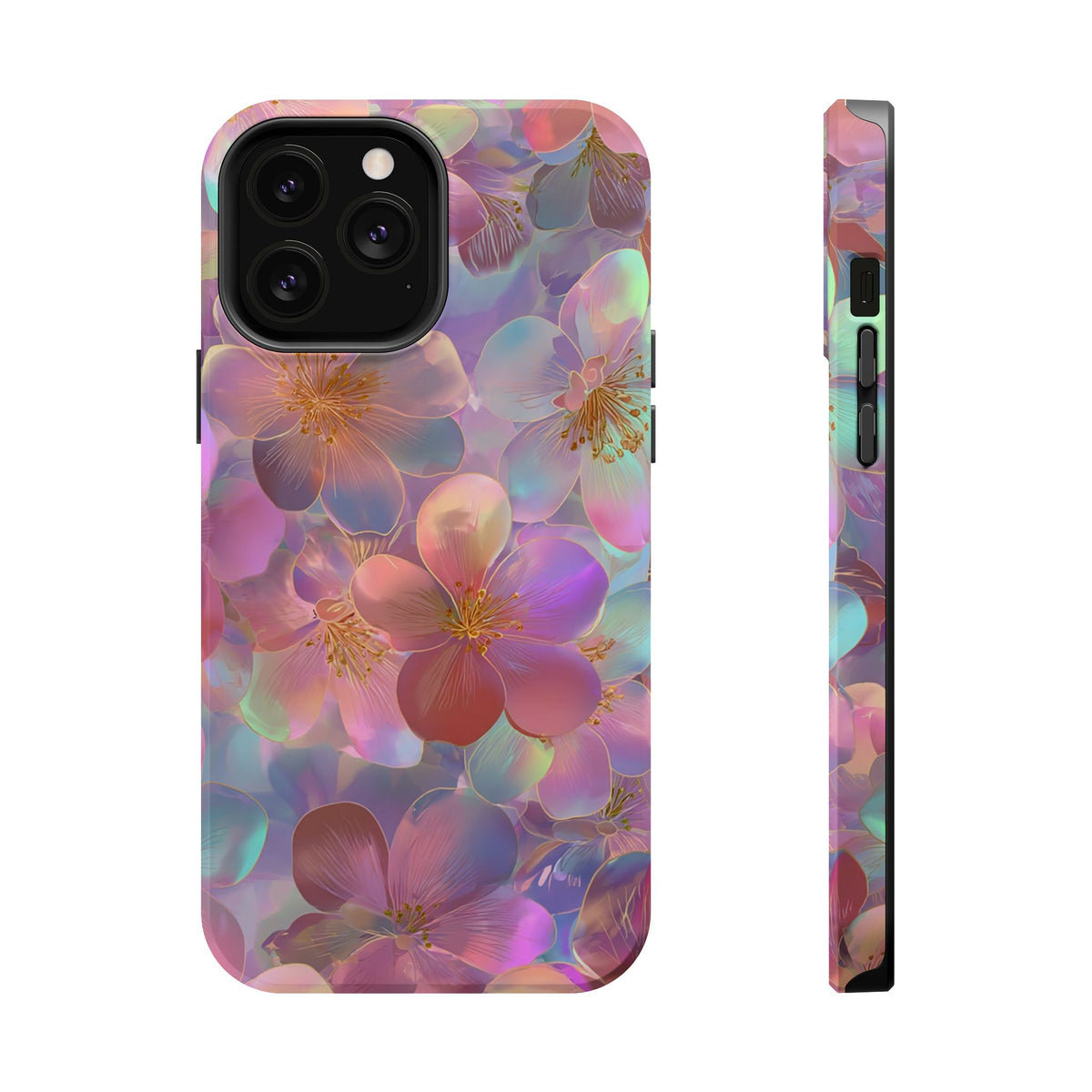 Opal Blossom MagSafe case for iPhone 13 Pro Max, glossy finish