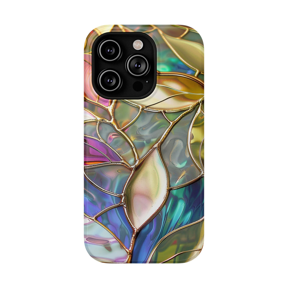 Opal Mosaic protective phone case for iPhone 14 Pro, glossy finish