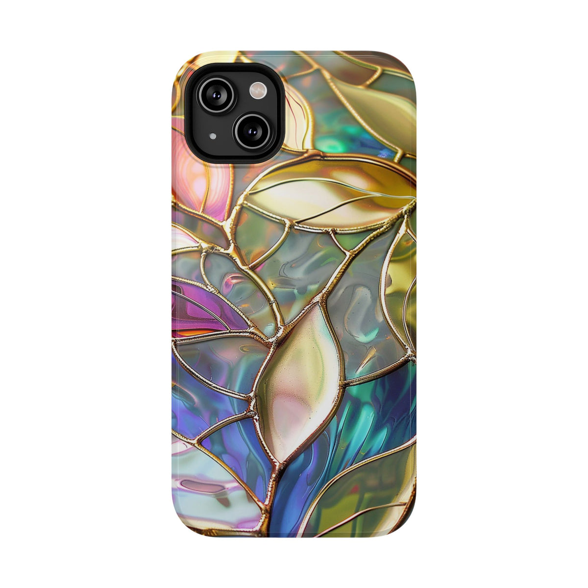 Opal Mosaic protective phone case for iPhone 14 Plus, glossy finish