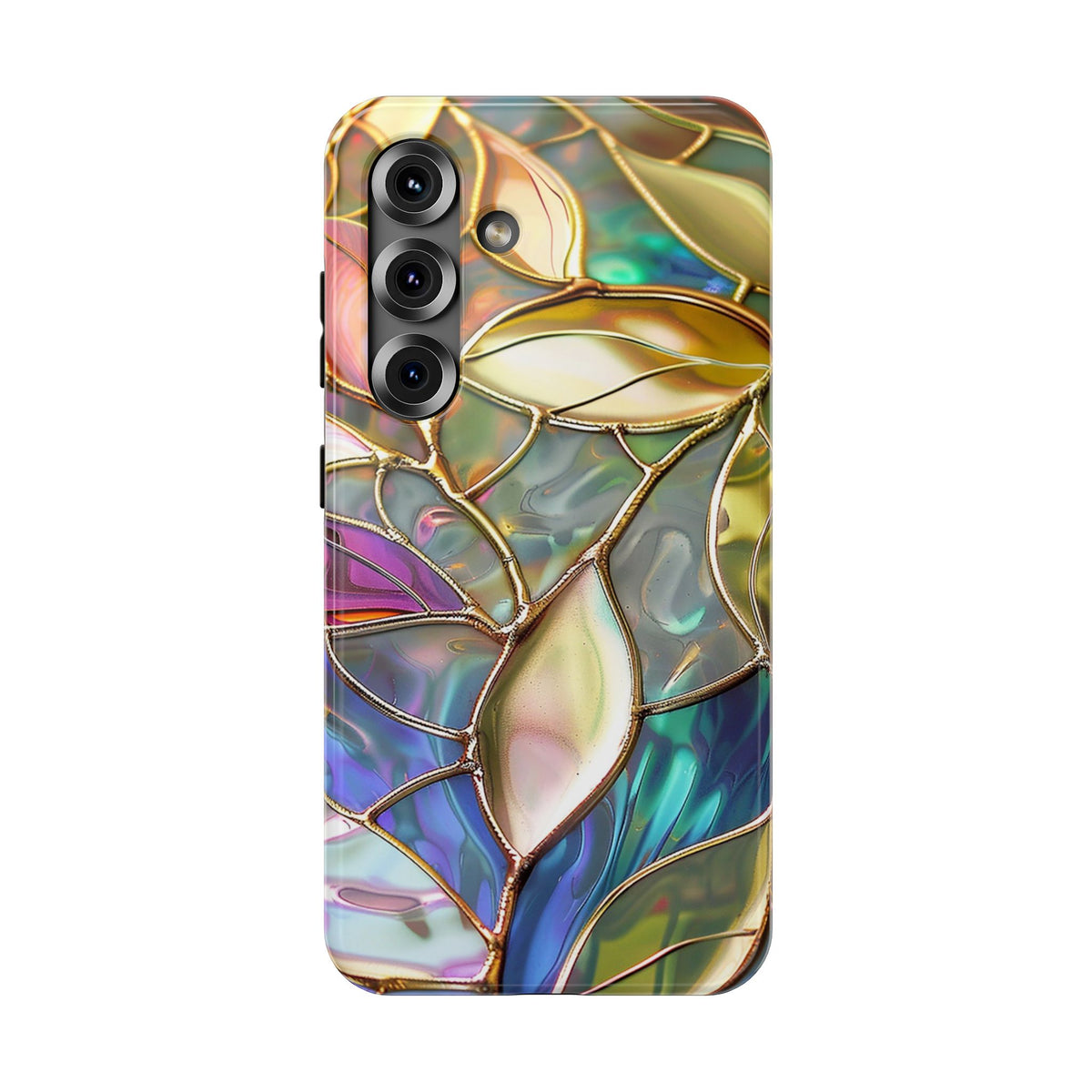 Opal Mosaic protective phone case for Samsung Galaxy S25, glossy finish