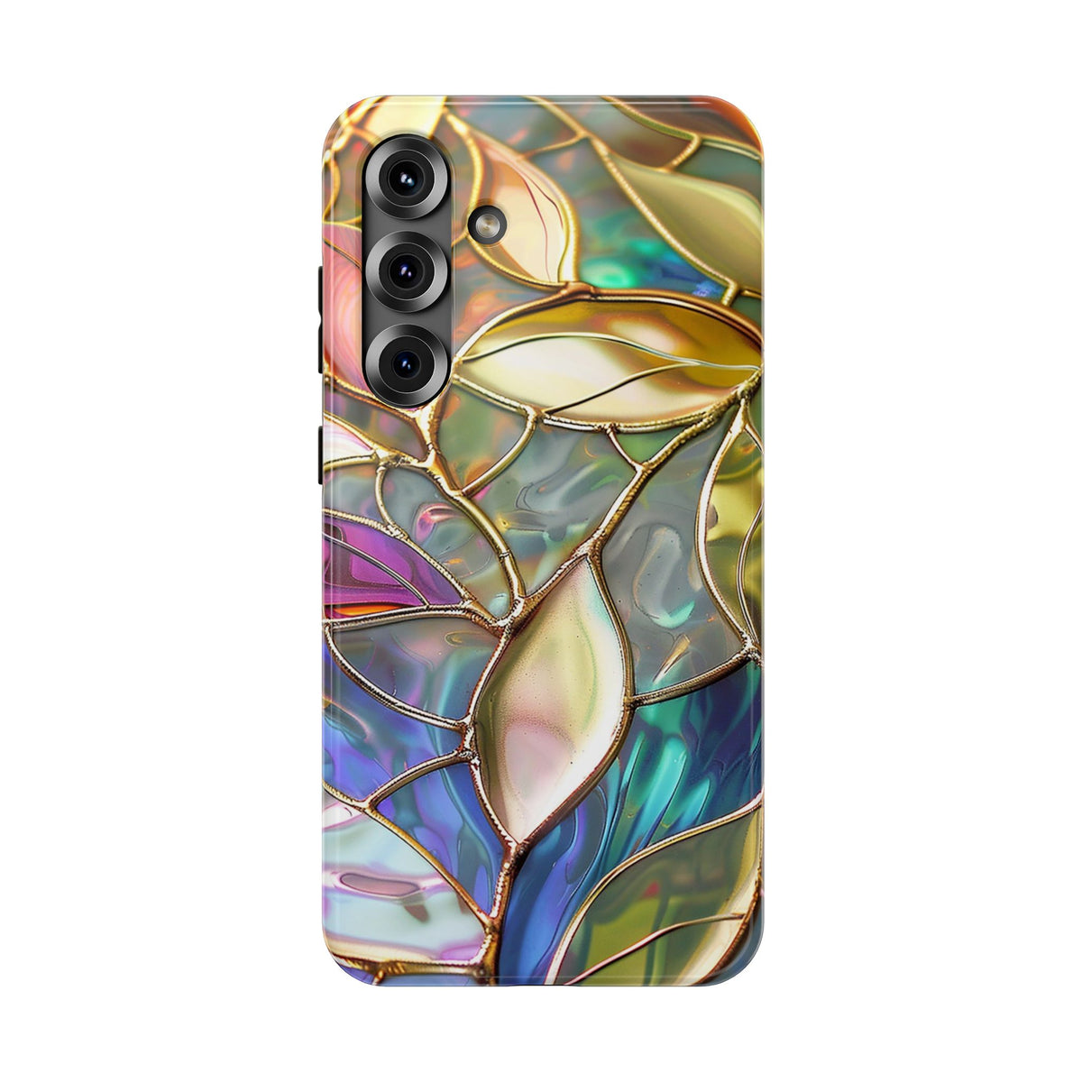 Opal Mosaic protective phone case for Samsung Galaxy S25 Plus, glossy finish