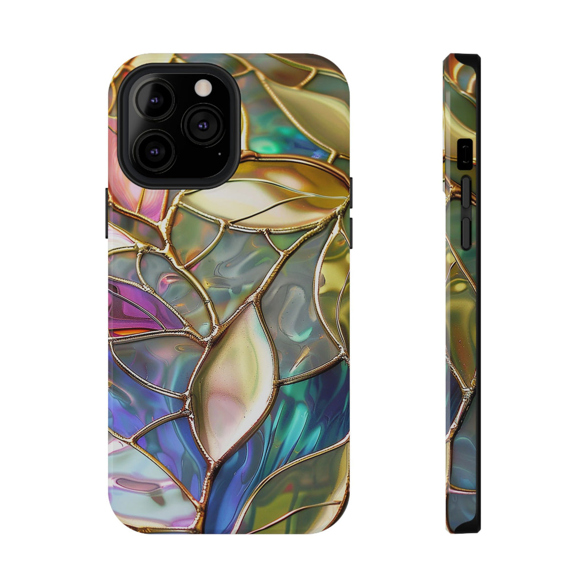 Opal Mosaic protective phone case for iPhone 13 Pro Max, glossy finish