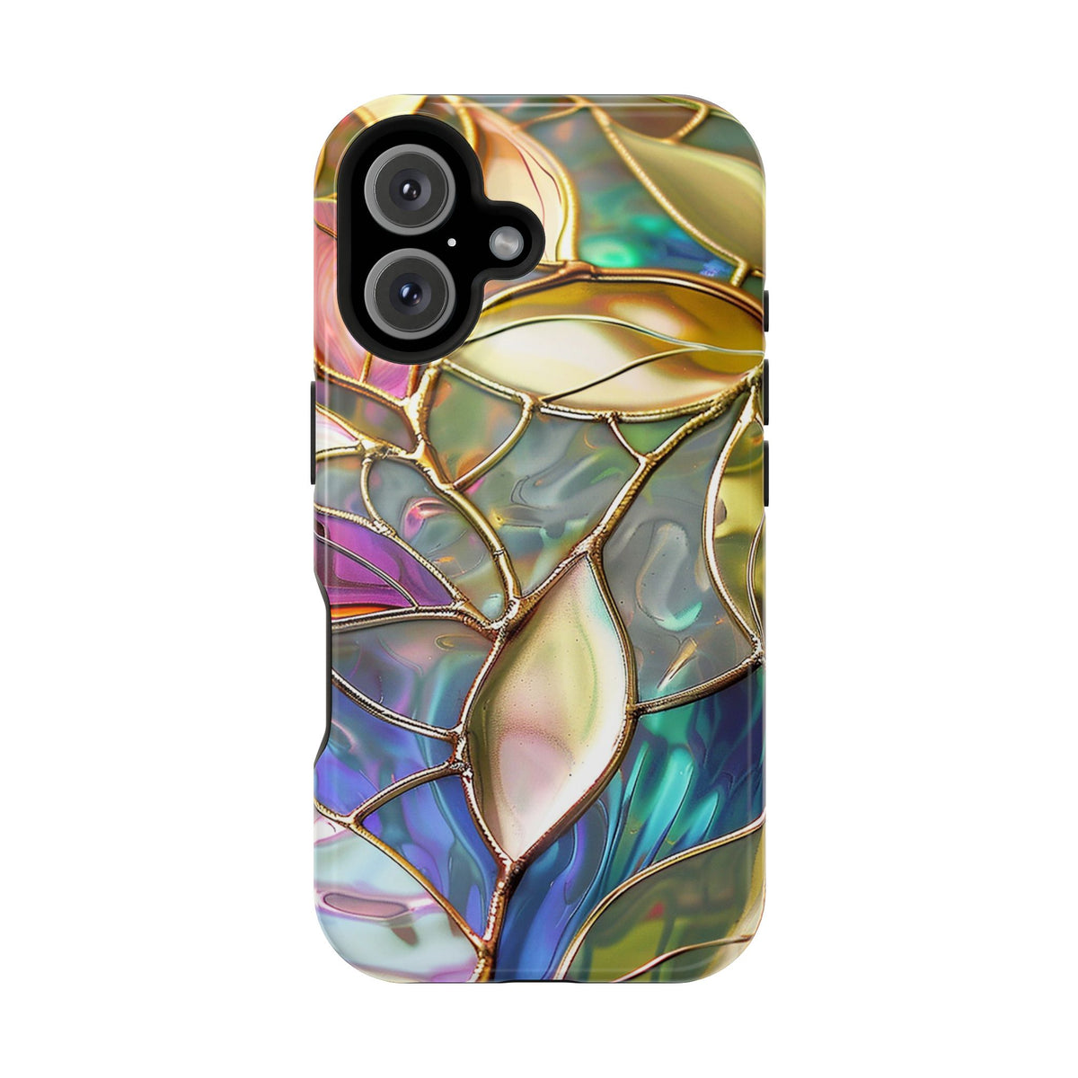 Opal Mosaic MagSafe case for iPhone 16, glossy finish