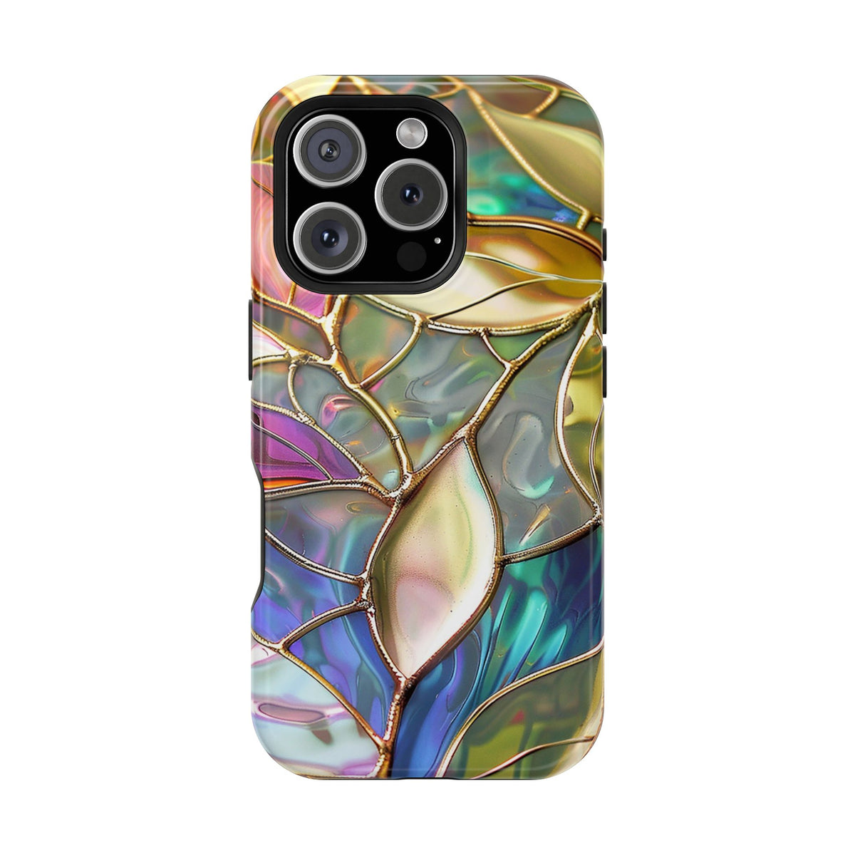 Opal Mosaic MagSafe case for iPhone 16 Pro, glossy finish