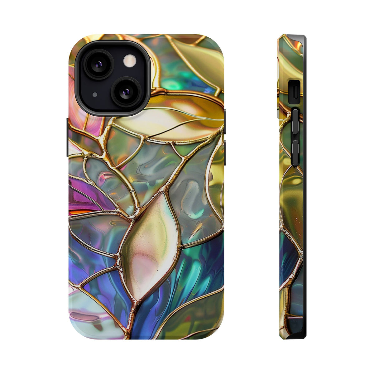 Opal Mosaic MagSafe case for iPhone 13 Mini, glossy finish